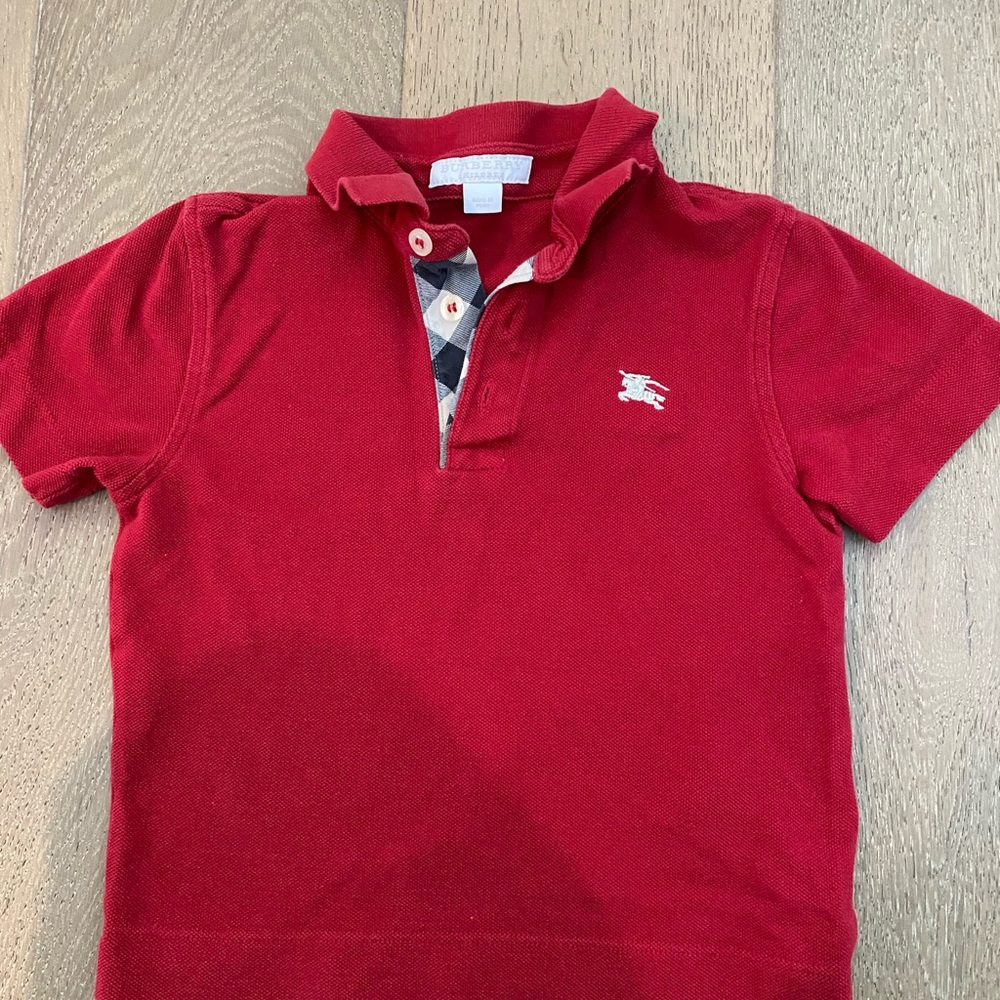 Red Burberry Polo toddler boys 3T 4T